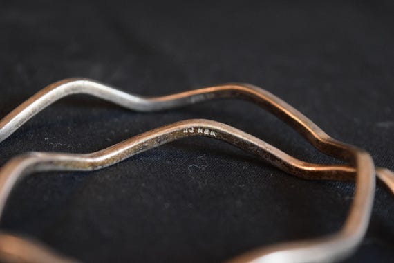Mexican Silver Bangle Bracelets 2 - image 3