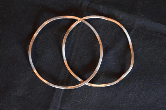 Mexican Silver Bangle Bracelets 2 - image 2