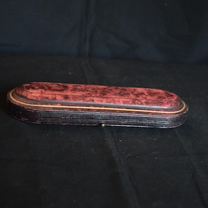 Vintage 1905 ornate silver spoon in leather case