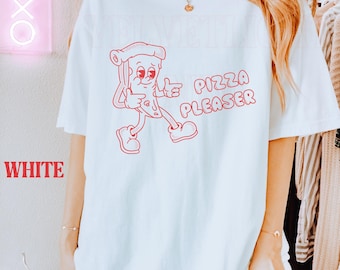 Pizza Pleaser Retro Grafik Wortspiel T-Shirt Unisex T-Shirt