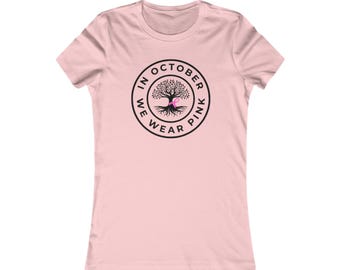 Camisa de abóbora rosa, camisa de fita rosa, camisa de conscientização sobre o câncer de mama