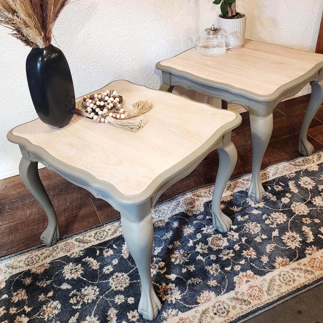 Table Picture Example SOLD (locally) **example of Work Only**: Elegant Farmhouse Style Side ...