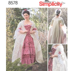 American Duchess Sewing Pattern Historical Georgian Womens Gown Fancy Dress 18th Century Colonial Costume Plus Size 14 16 18 20 22