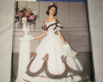 Simplicity 5724 Uncut Pattern Misses Civil War Ball Gown SASS Fashion Historian Martha McCain Full Figure Plus Size 14 16 18 20 Rare