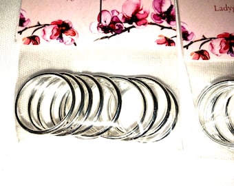 20 Pieces Plain Silver Lacing Rings Corset Lacing Supply For Renaissance Reenacting Costuming Jewelry Supplies NOT Jump Rings  20mm