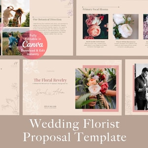 Wedding Florist Proposal Template: Elegant Floral Lookbook, Client Pricing Guide