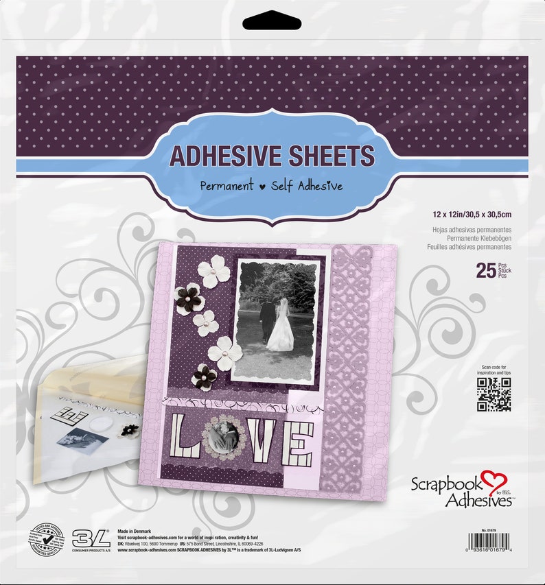 Scrapbook Adhesive Sheets 12 x 12 image 1