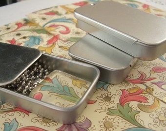 10 Slider Tins, Great Gift Tins for your Pendants and Magnets