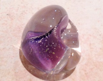 Purple Maze Boro Glass Bead, Jumbo Teardrop Glass Pendant, Lampwork Glass Bead