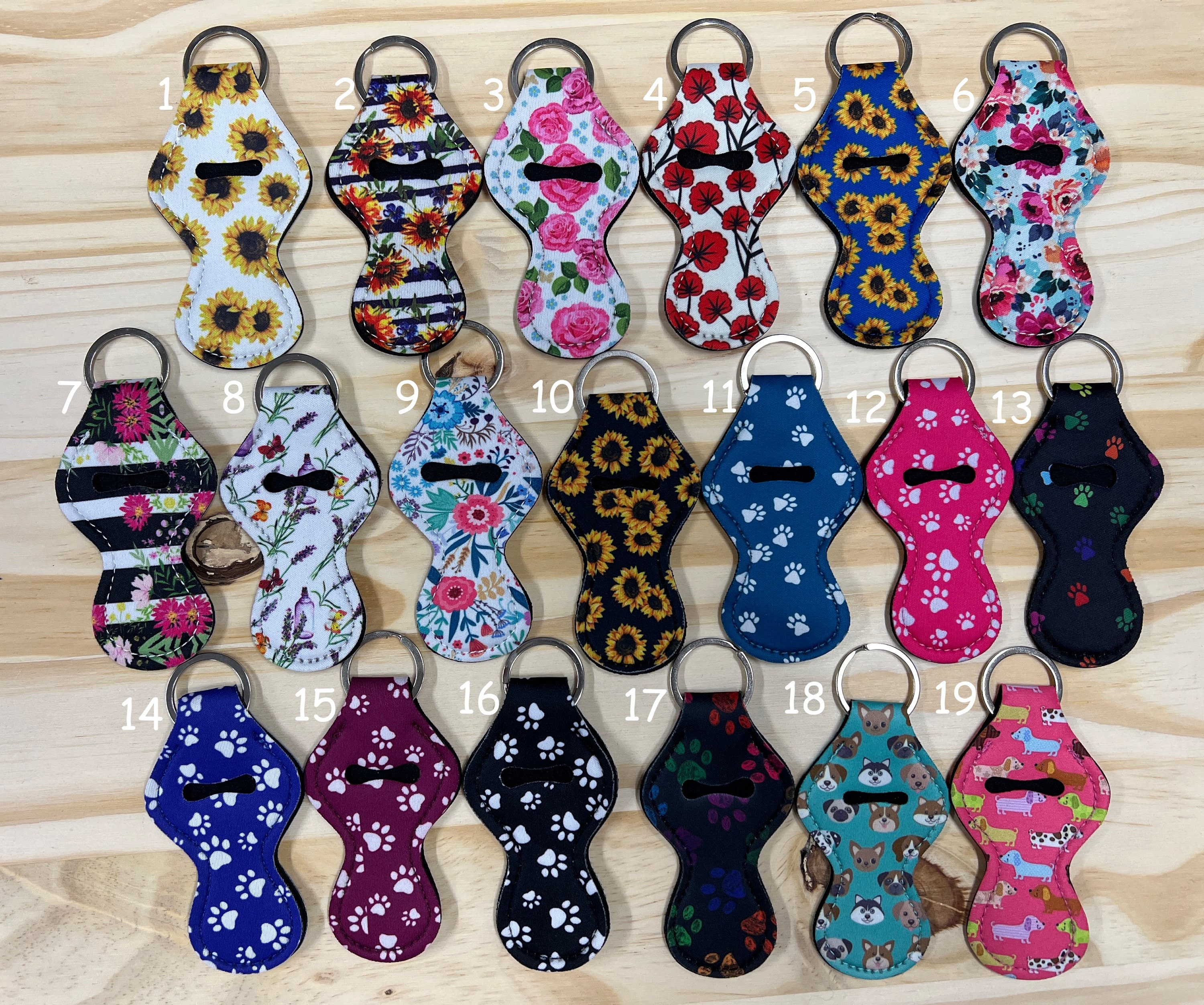  Allant Neoprene Chapstick Holder Keychain 5Pcs Chapstick  Keychain Holder with 5Pcs Carabiner Clip Lipstick Lip Gloss Lip Balm Holder  Keychain for Purse,Keys,Lanyard-Black Colors 5pcs-black 5.5*12CM : Beauty &  Personal Care