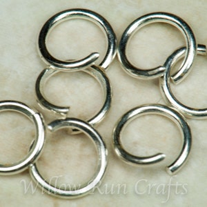 100 Silver Colored 6mm Jump Rings  (07-24-460)