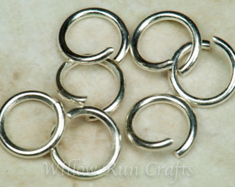 100 Silver Colored 6mm Jump Rings  (07-24-460)