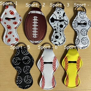 Chapstick Holder Neoprene Key Chain, Many Designs to choose from PLEASE READ DESCRIPTION as there are limited quantities per design image 7