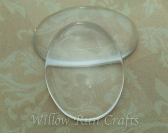 100 Pack 22 x 30mm  Oval Glass Cabochons 22 x 30mm(09-11-740)