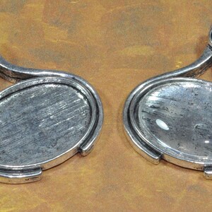 10 pcs 18 x 25mm Antique Silver Pendant Trays 19-18-500 Blank Bezel Cabochon Setting with optional Glass image 3