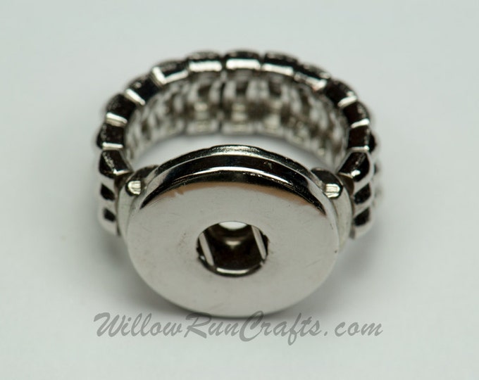 5 Noosa Rings, 19mm Chunk Base, Stretch Ring Base, Fits Most Sizes 07