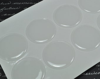 1 1/2" Circle Clear Epoxy Domes, Resin Stickers, 38mm Size (01-05-190)