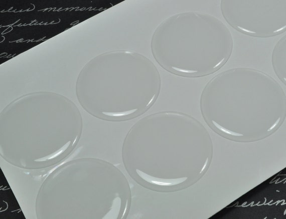 2 Round Epoxy Sticker Clear Resin Stickers Resin Domes For Compact