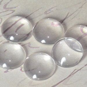 10 Pack 16mm Glass Circle Cabochons, Domed Glass 16mm 09-11-650 image 2