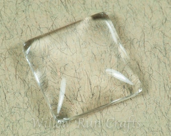 10 Pack 16mm Glass Square Cabochons (09-11-752)