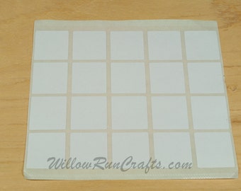 Stickers 1 inch Square Double Adhesive Stickers, Pendant Tray Stickers, Seals, Jewelry Stickers (01-15-102)