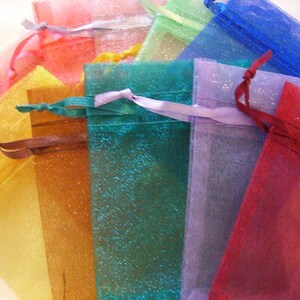 30 Pack 3 in x 4 in Organza Gift bags, Different Colors 17-42-140 image 3