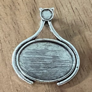 10 pcs 18 x 25mm Antique Silver Pendant Trays (19-18-500) Blank Bezel Cabochon Setting with optional Glass