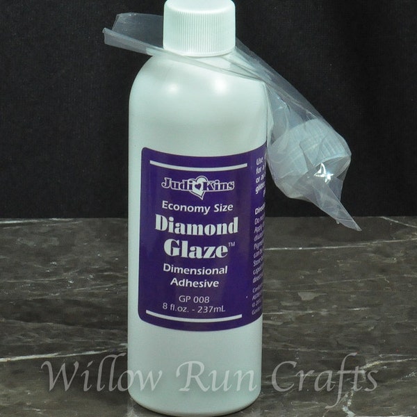 Judikins Diamond Glaze 8 oz, Craft Glue, Clear Glaze  (01-03-162)
