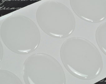 18 x 25mm Oval Clear Epoxy Dome Stickers, Resin Stickers (01-05-197)