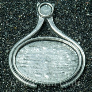 10 pcs 18 x 25mm Antique Silver Pendant Trays 19-18-500 Blank Bezel Cabochon Setting with optional Glass image 2
