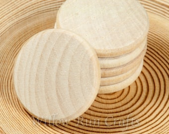 100 Pack 1 inch (25mm) Wood Circle Disc (23-20-150)