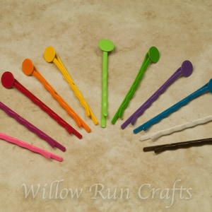 Discounted 100 Pack Colored Bobby Pins with 8mm Glue Pad  (07-34-702)