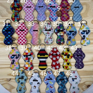 Chapstick Holder Neoprene Key Chain, Many Designs to choose from PLEASE READ DESCRIPTION as there are limited quantities per design image 2