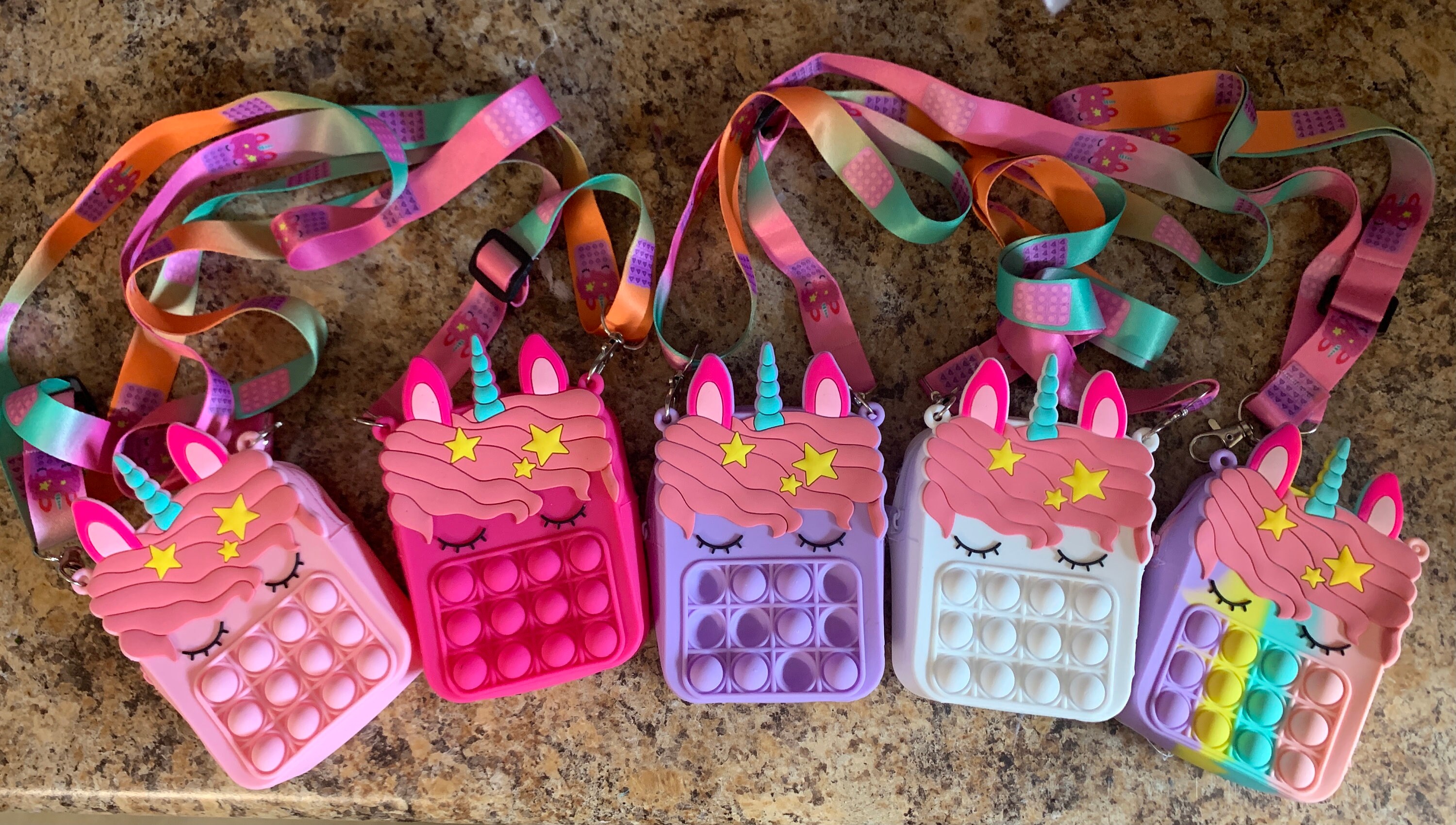 Unicorn Purse Crossbody in 4 colors, Sensory Pop It Sensory Toy