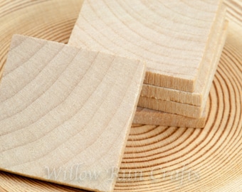 200 Pack 1 inch Wood Squares for your Pendants and Magnets (23-20-140)