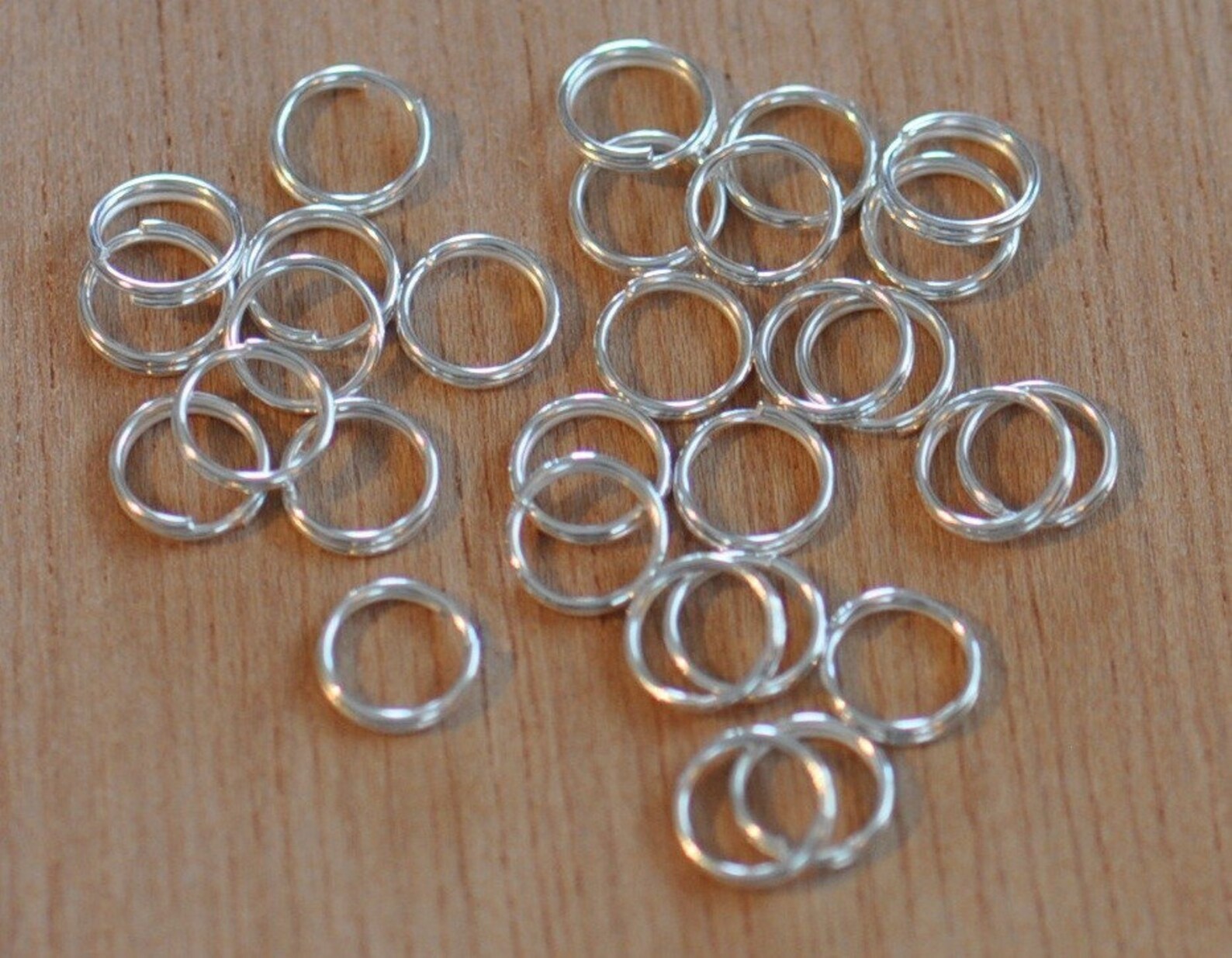 100 Silver Plated 8mm Split Rings (07-22-440) - Etsy