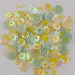 Chamomile Dreams Mix Sequins from Buttons Galore and More Premium Sequins, 28 Lilac Lane