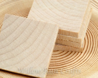 50 pcs 1 inch Wood Squares, Wood Tiles  (23-20-140)