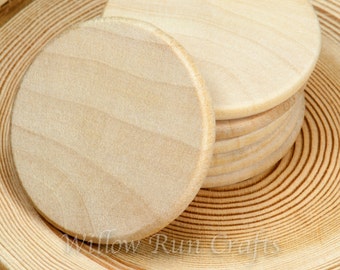 100 Pack 1.5 inch Wood Circle Disc 1 1/2 inch size. (23-20-170)