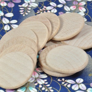 100 Pack 1 inch 25mm Wood Circle Disc 23-20-150 image 3