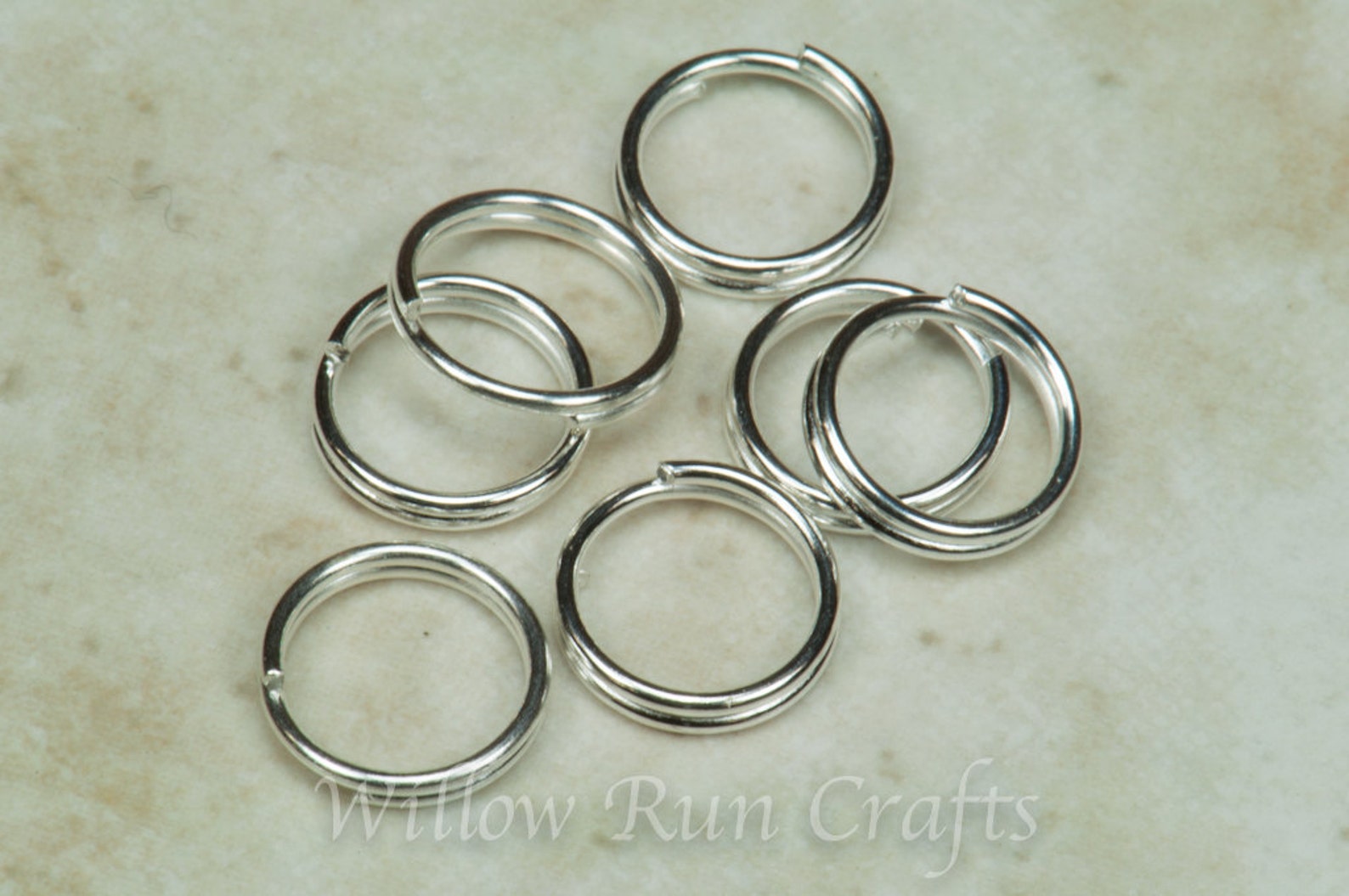 100 Silver Plated 8mm Split Rings (07-22-440) - Etsy