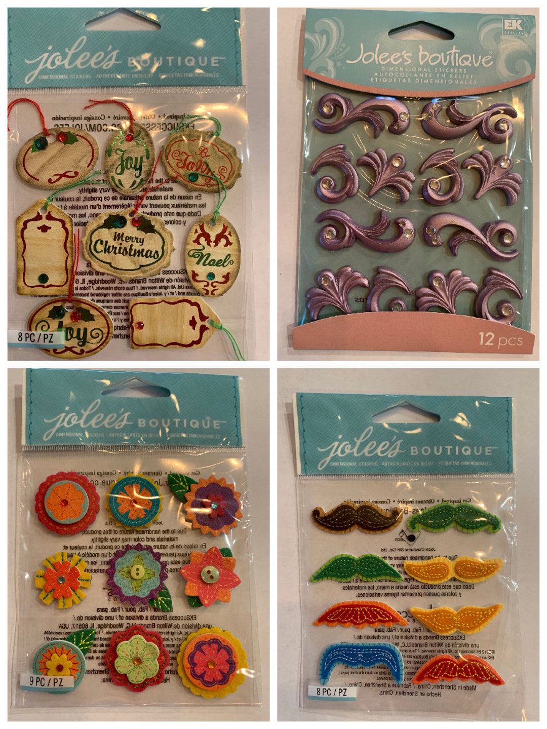 Jolees Boutique 3D Stickers for Scrapbooking, Cardmaking, Printed Paris