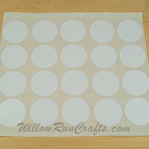Stickers 1 inch Circle Double Sided Adhesive Stickers, Pendant Tray Stickers, Jewelry Stickers (01-15-100)