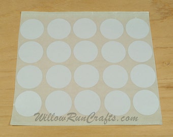 Stickers 1 inch Circle Double Sided Adhesive Stickers, Pendant Tray Stickers, Jewelry Stickers (01-15-100)