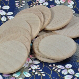 100 Pack 1 inch 25mm Wood Circle Disc 23-20-150 image 2