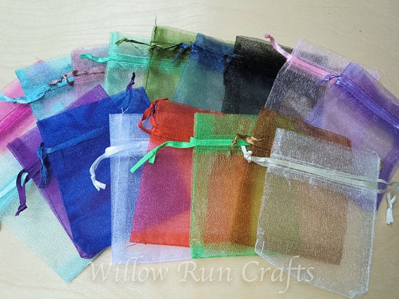 30 Pack 3 in x 4 in Organza Gift bags, Different Colors 17-42-140 image 1