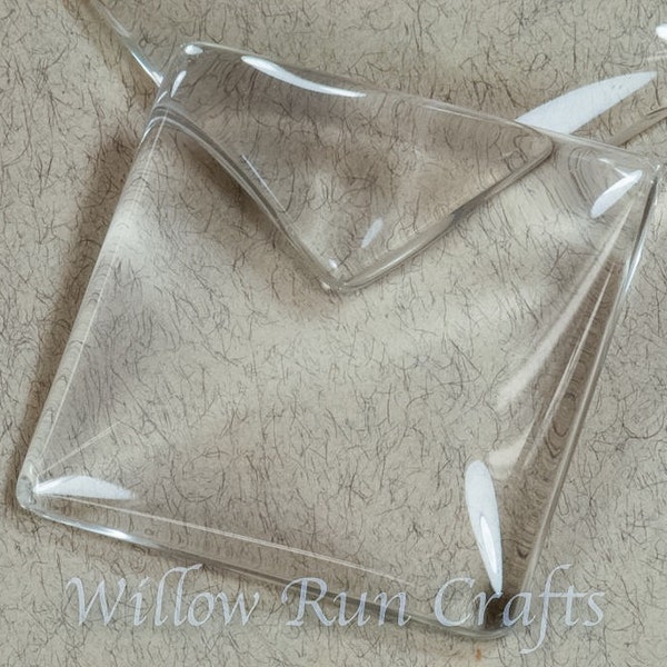 20 Pack 35mm Square Glass Cabocons (09-11-762)