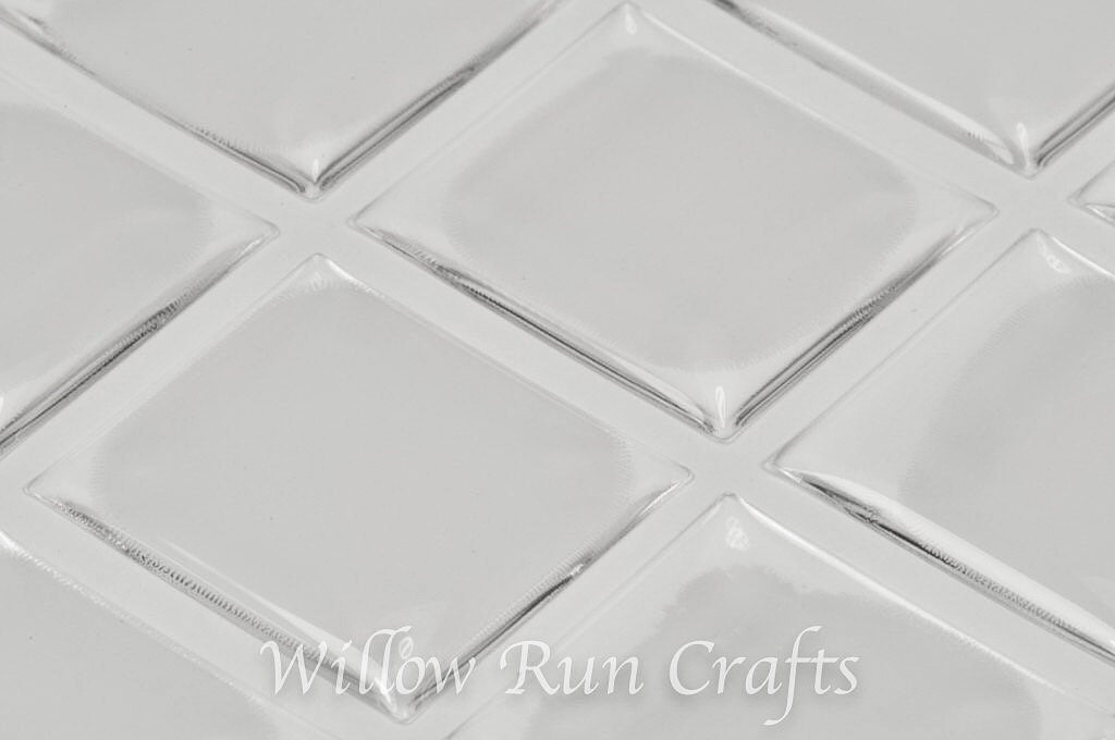 1.5x1.5x0.25 Square Mosaic Tile Silicone Mold - 50 Squares x 1/4 Deep