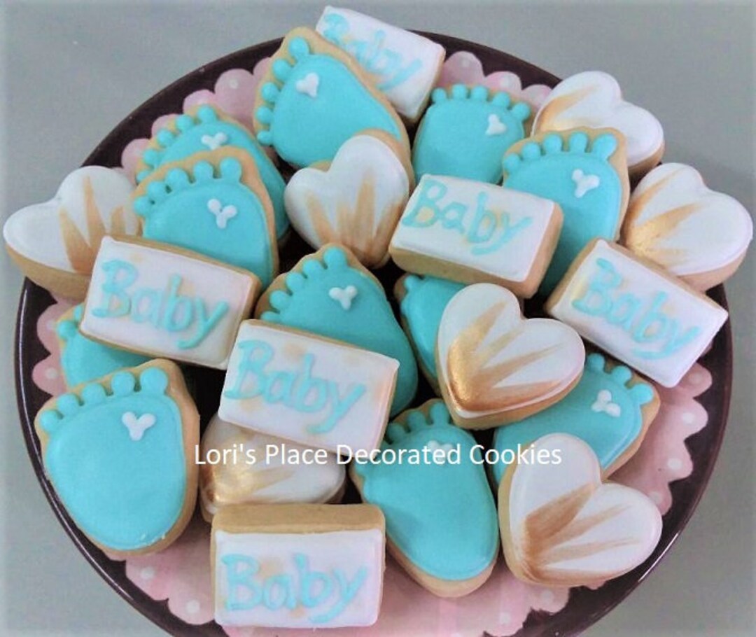 Baby Shower Cookie Gift Boy Baby Shower Cookies Girls Baby Etsy