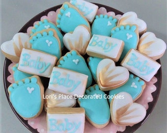 Baby Shower Cookie Gift - Boy Baby Shower Cookies - Girls Baby Shower Cookies - 24 - Munchkin Cookies